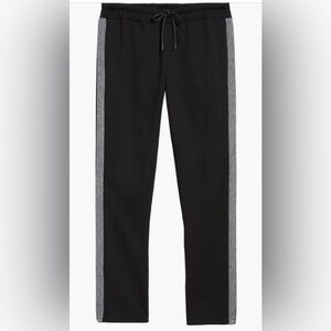 PAIGE Black Joggers with Gray Stripes